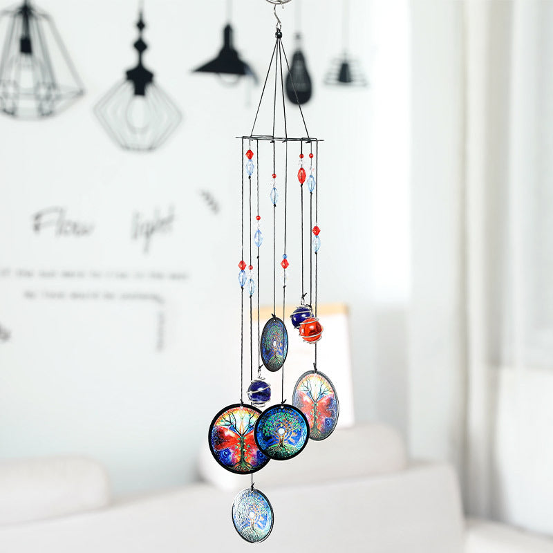 Wholesale Creative Printed Iron Sheet Metal Wind Chime Ornaments